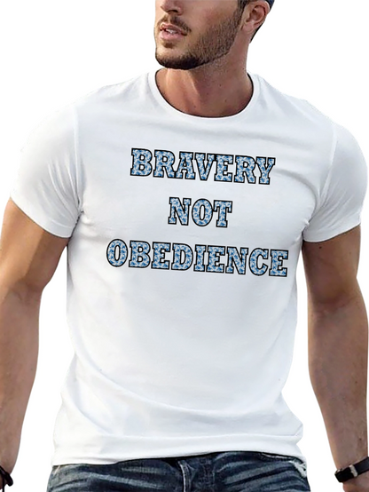 Bravery Not Obedience Graphic T-Shirt - Black