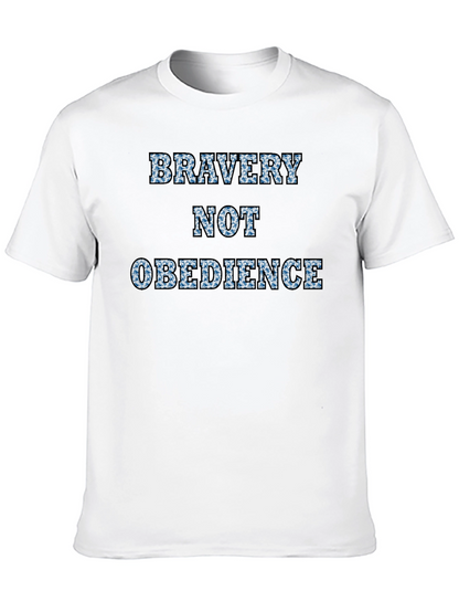 Bravery Not Obedience Graphic T-Shirt - Black
