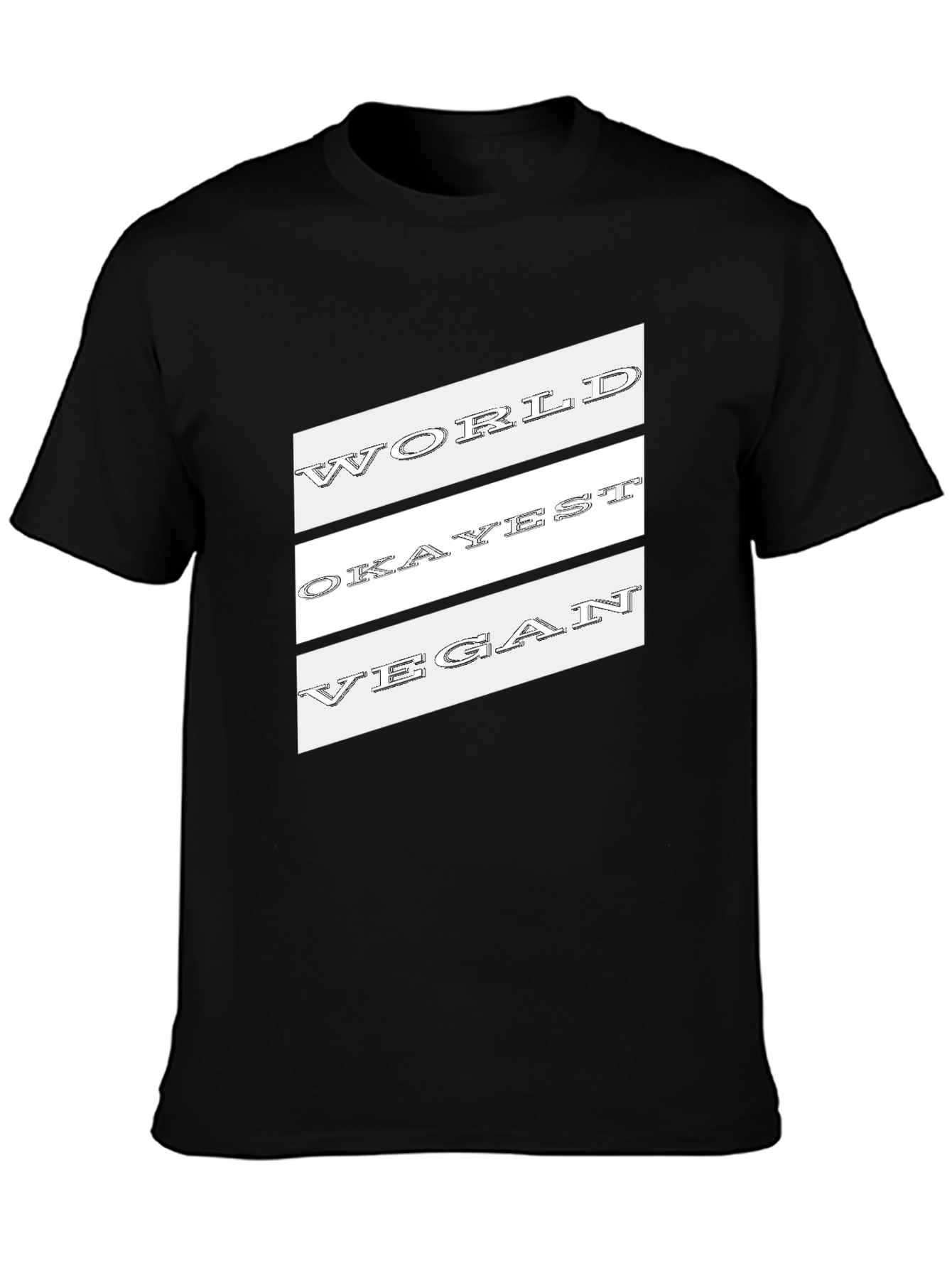 World Okayest Vegan T-Shirt - Mens Black Tee