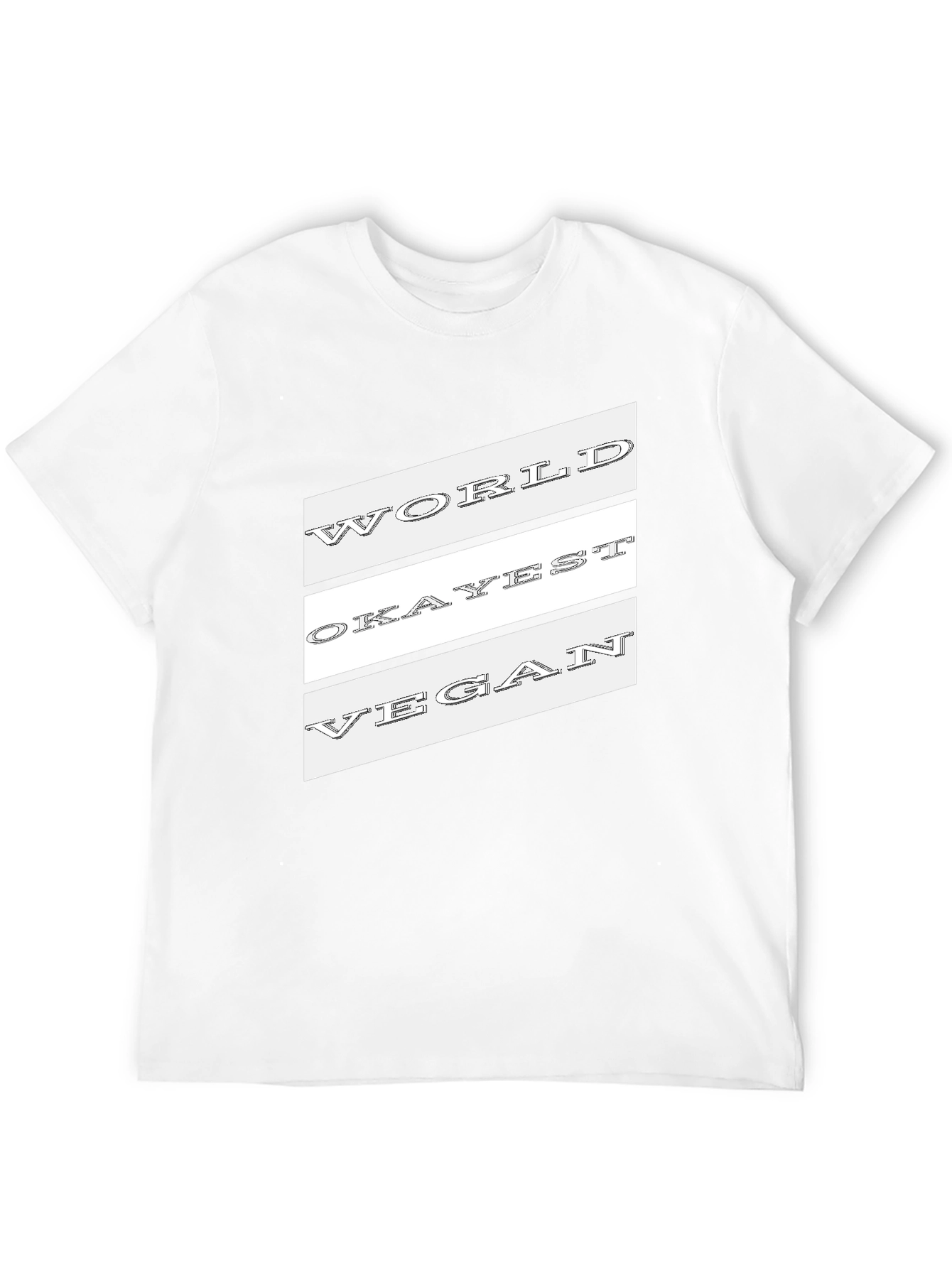 World Okayest Vegan T-Shirt - Mens Black Tee