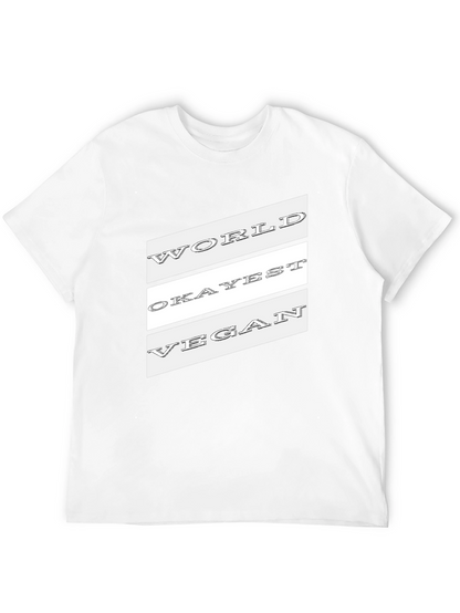 World Okayest Vegan T-Shirt - Mens Black Tee