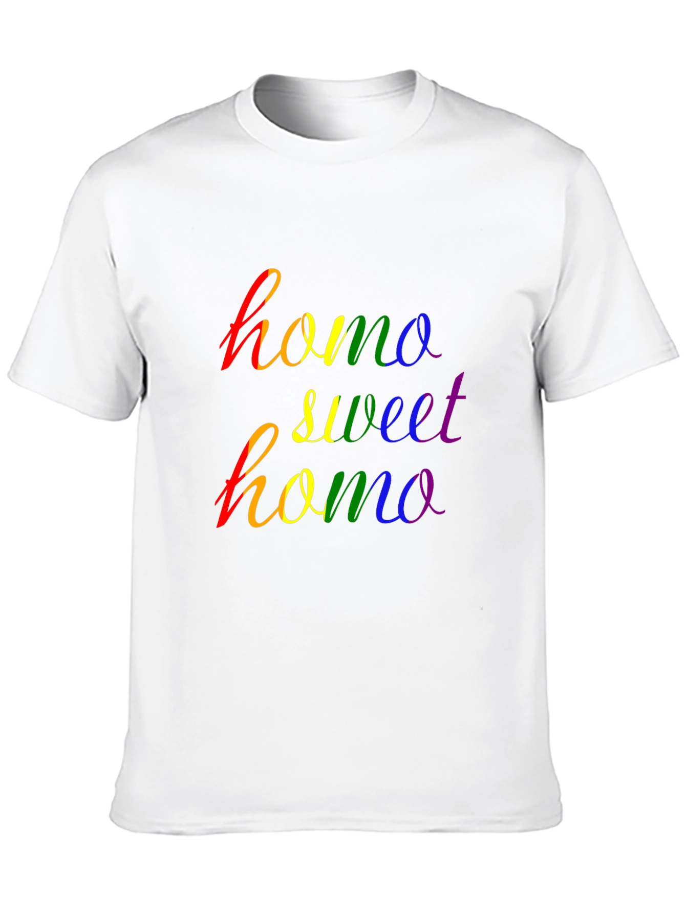 Homo Sweet Homo Pride T-Shirt - Rainbow Graphic Tee
