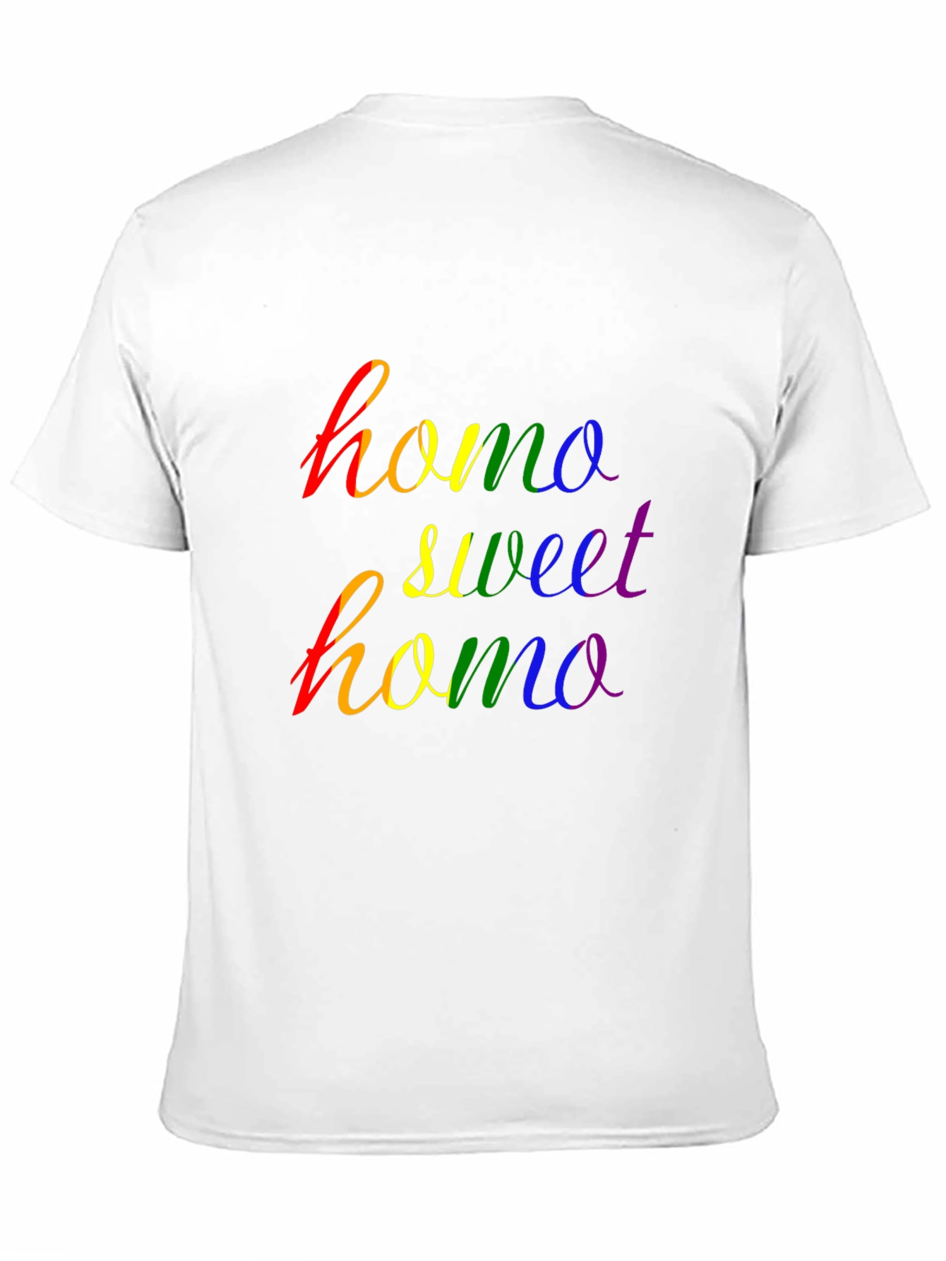 Homo Sweet Homo Pride T-Shirt - Rainbow Graphic Tee