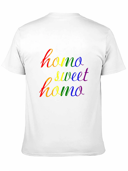 Homo Sweet Homo Pride T-Shirt - Rainbow Graphic Tee