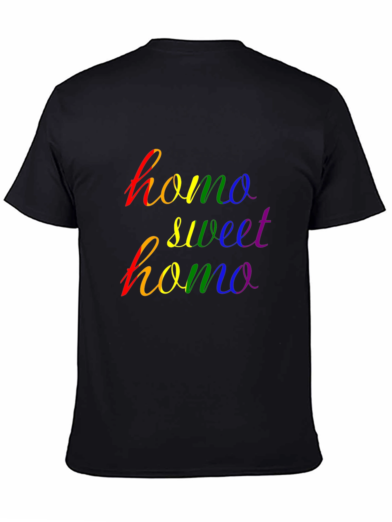 Homo Sweet Homo Pride T-Shirt - Rainbow Graphic Tee