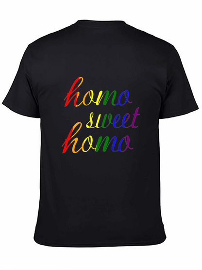 Homo Sweet Homo Pride T-Shirt - Rainbow Graphic Tee