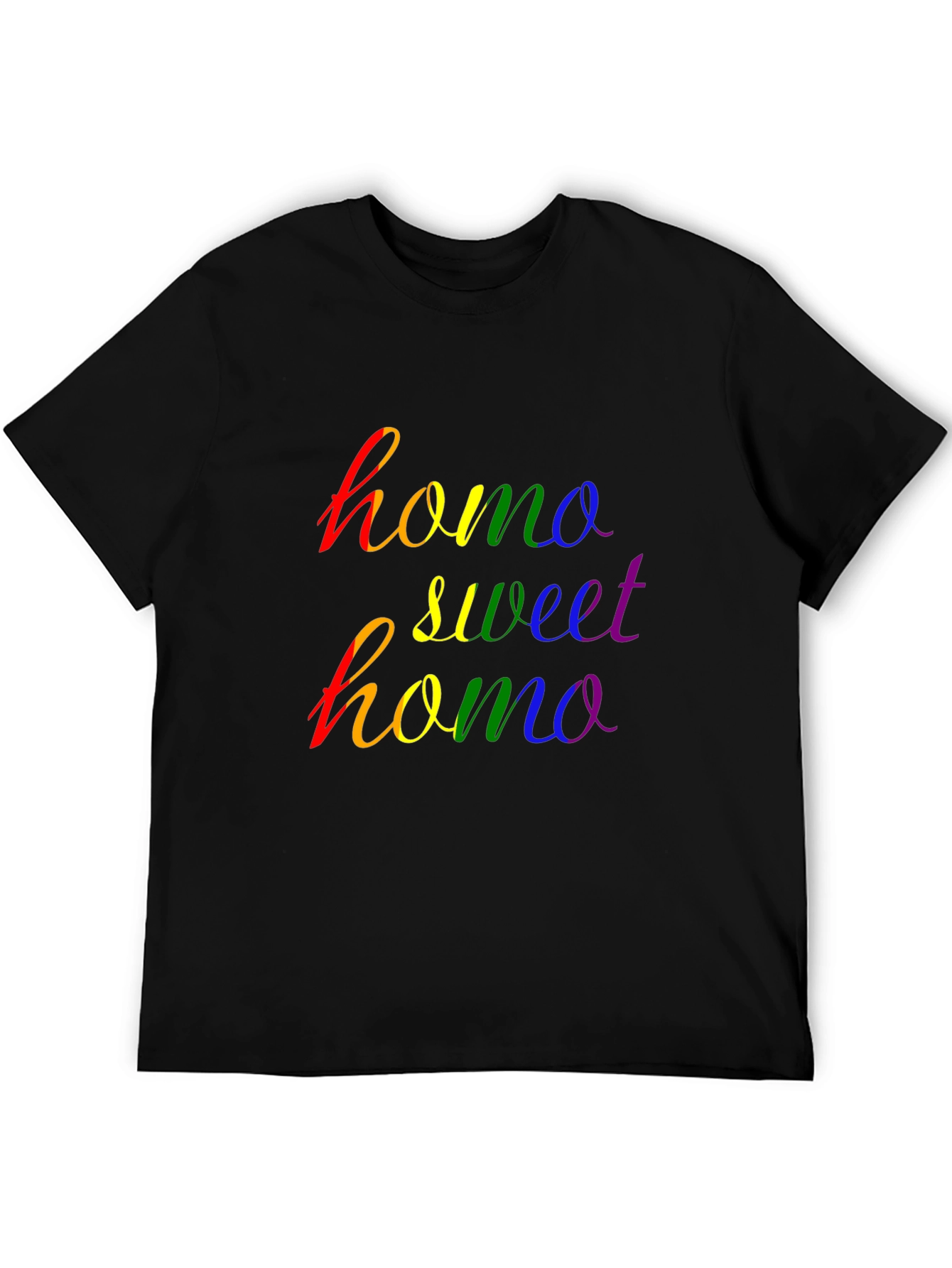 Homo Sweet Homo Pride T-Shirt - Rainbow Graphic Tee
