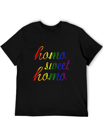 Homo Sweet Homo Pride T-Shirt - Rainbow Graphic Tee