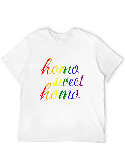 Homo Sweet Homo Pride T-Shirt - Rainbow Graphic Tee