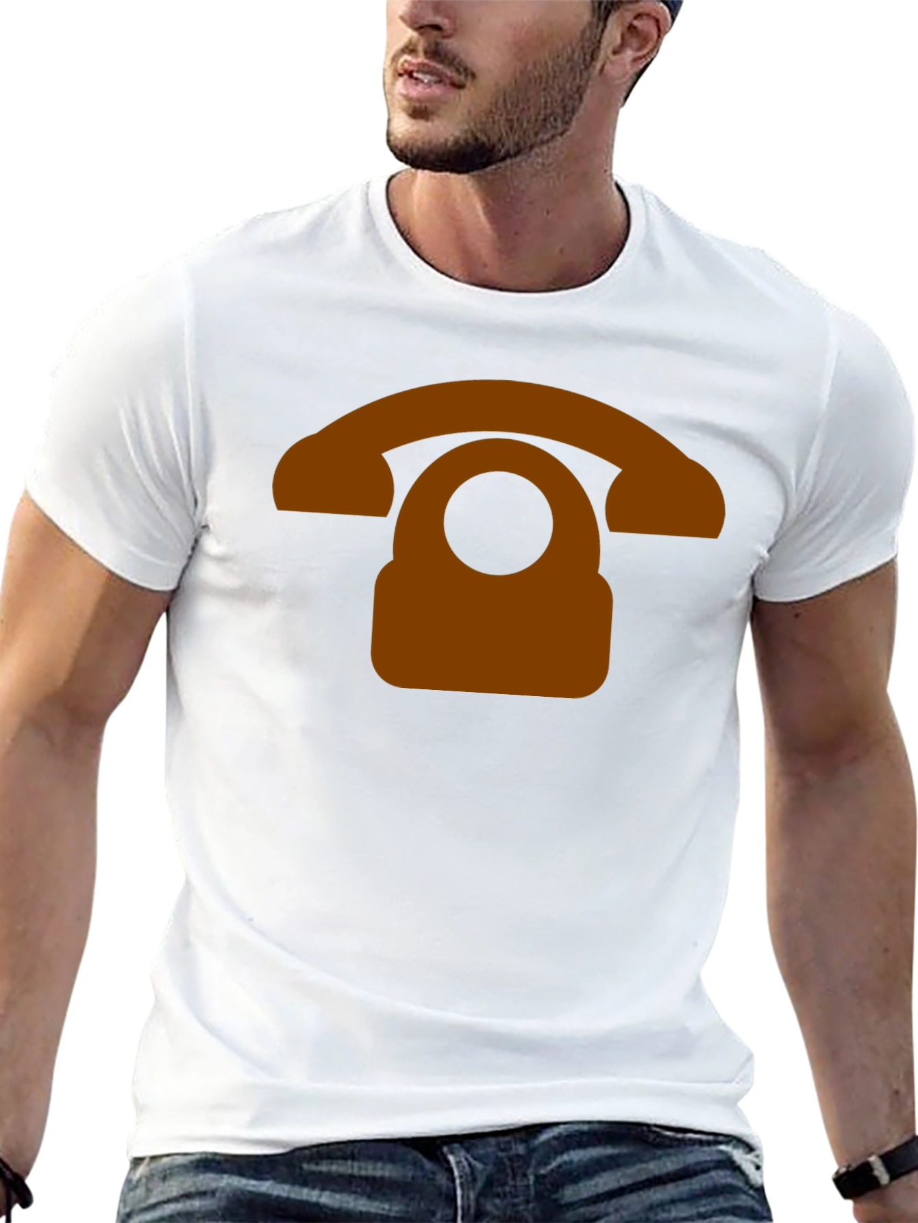 Retro Phone Graphic Tee - Classic Design