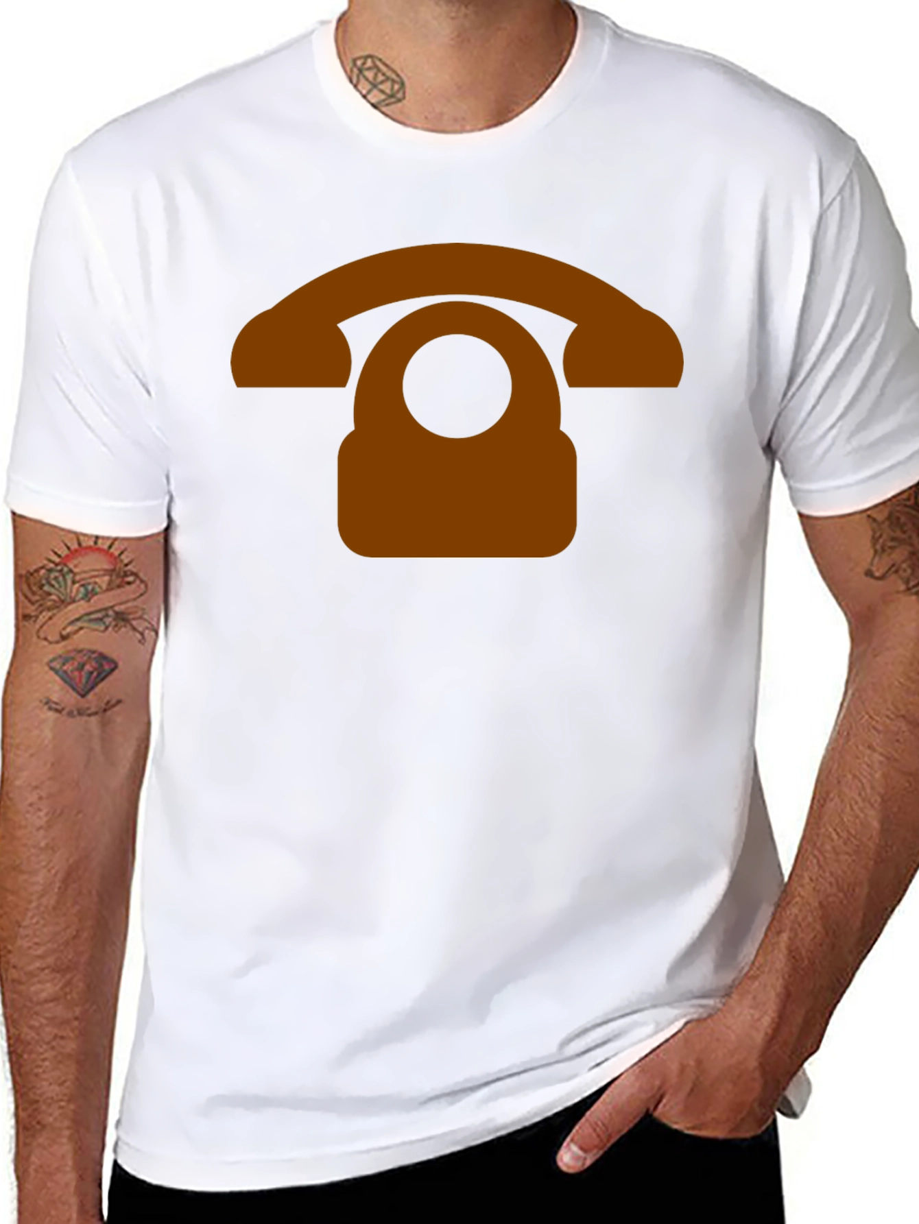 Retro Phone Graphic Tee - Classic Design