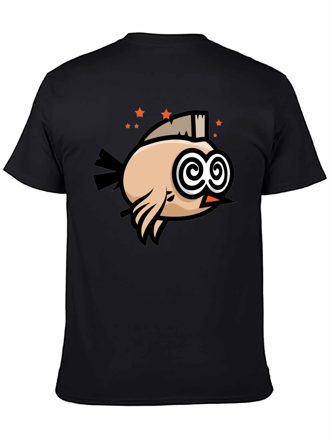 Funny Bird T-Shirt - Swirl Eyes Cartoon Tee