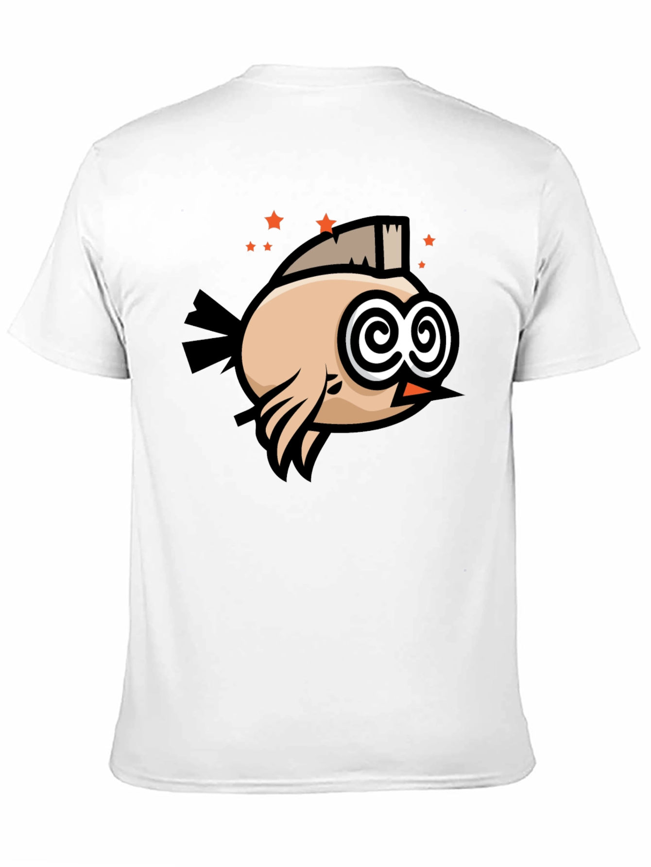 Funny Bird T-Shirt - Swirl Eyes Cartoon Tee