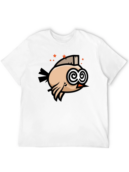 Funny Bird T-Shirt - Swirl Eyes Cartoon Tee