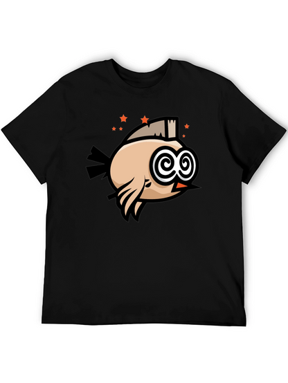 Funny Bird T-Shirt - Swirl Eyes Cartoon Tee