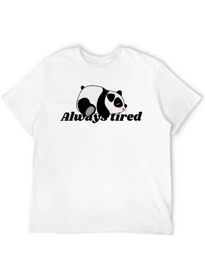 Always Tired Panda Graphic T-Shirt - Black