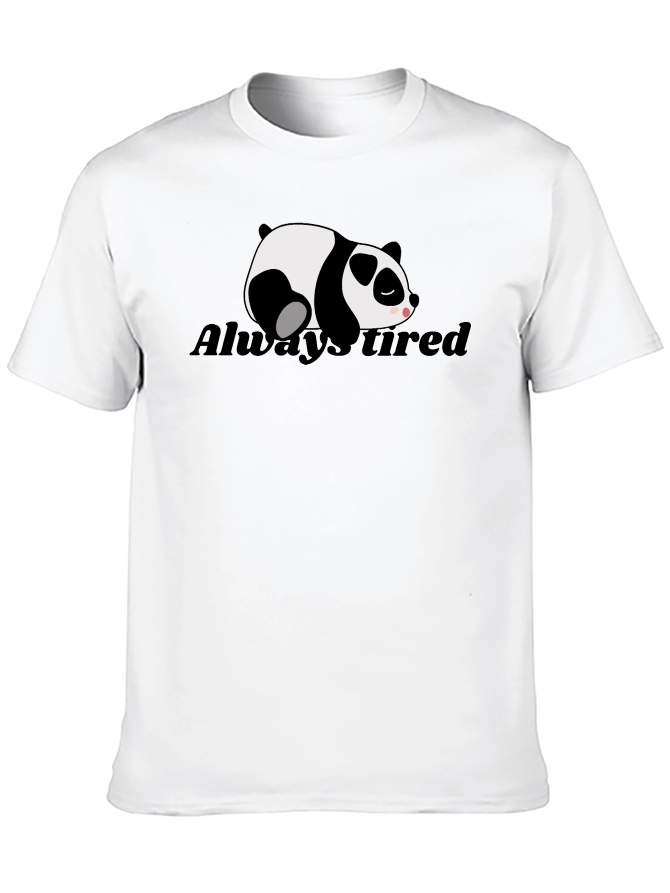Always Tired Panda Graphic T-Shirt - Black