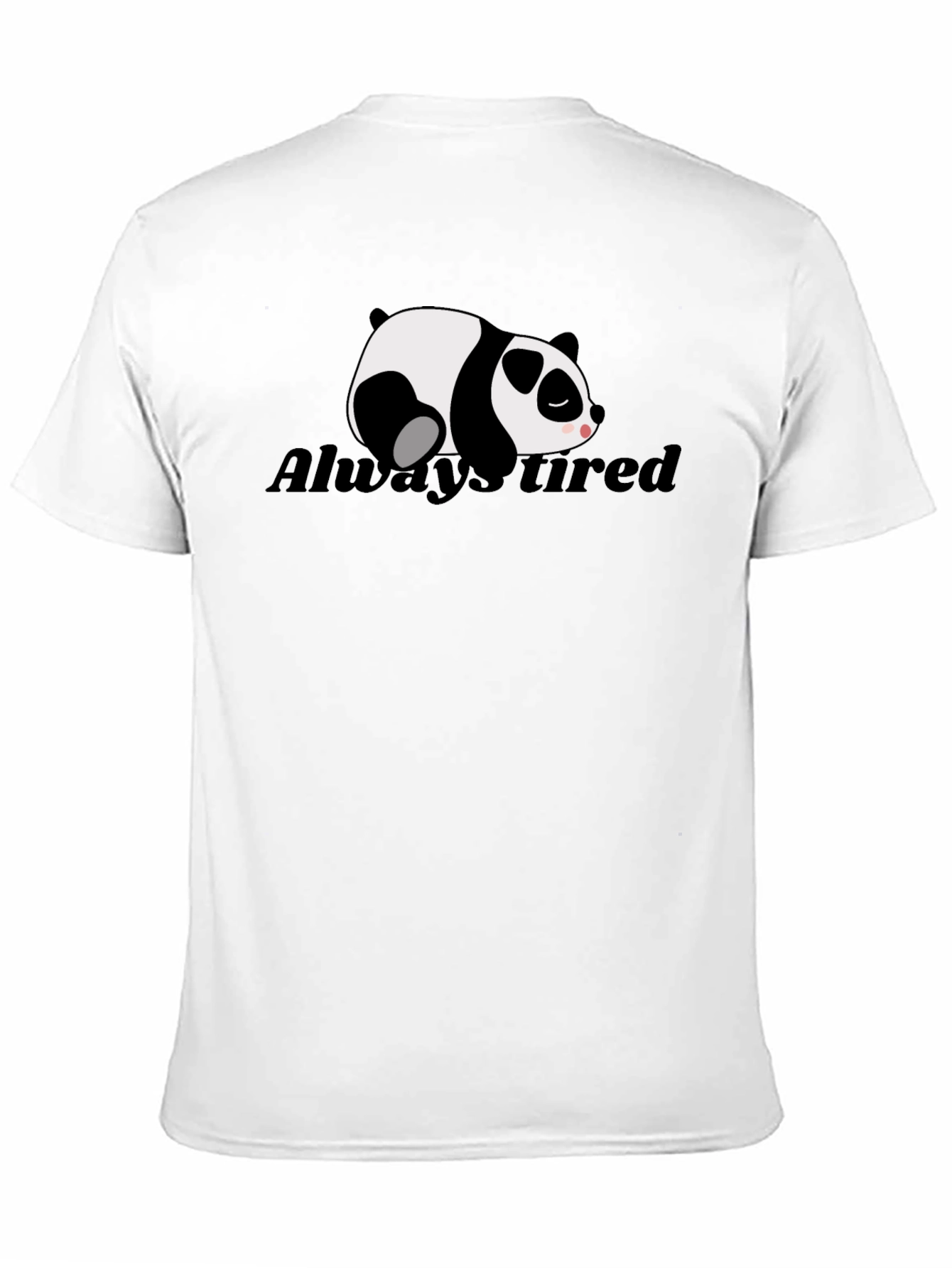 Always Tired Panda Graphic T-Shirt - Black