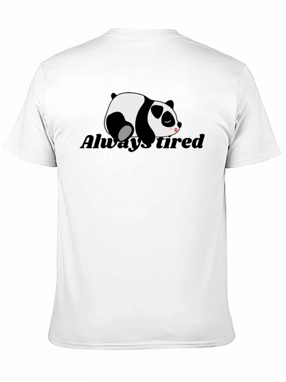 Always Tired Panda Graphic T-Shirt - Black