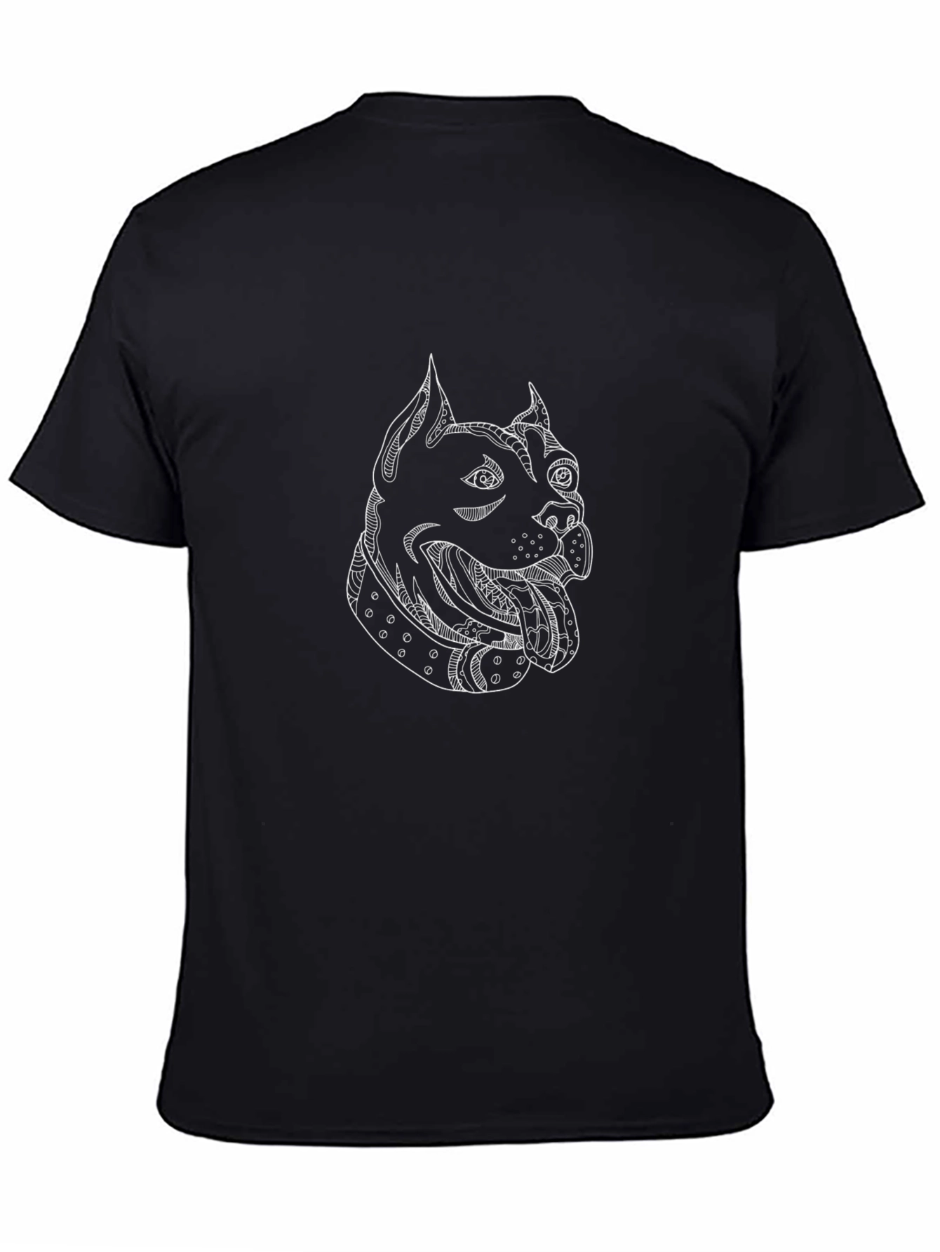 Black T-Shirt with Dog Graphic