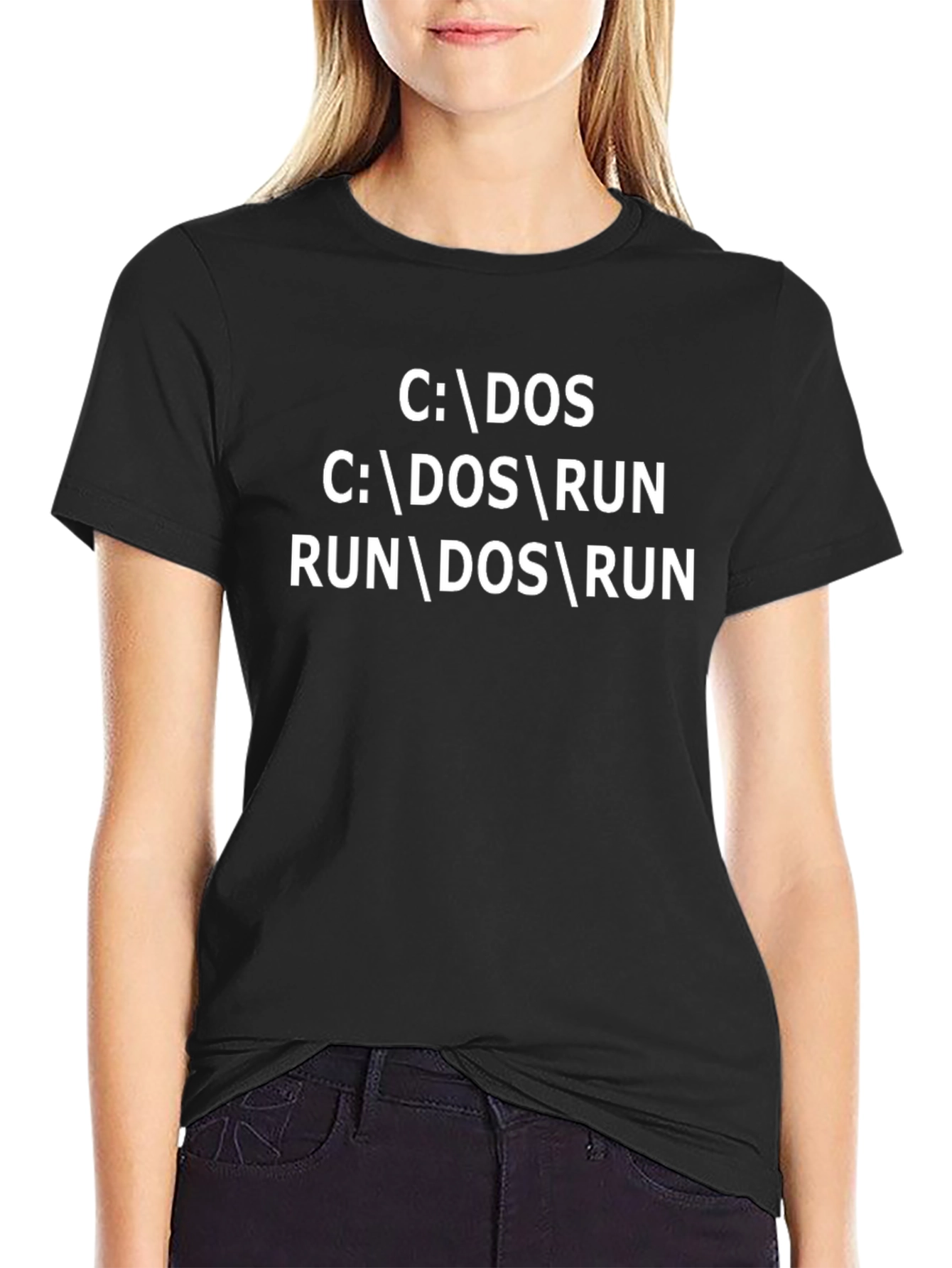 DOS Command T-Shirt - Run DOS Retro Gamer Shirt