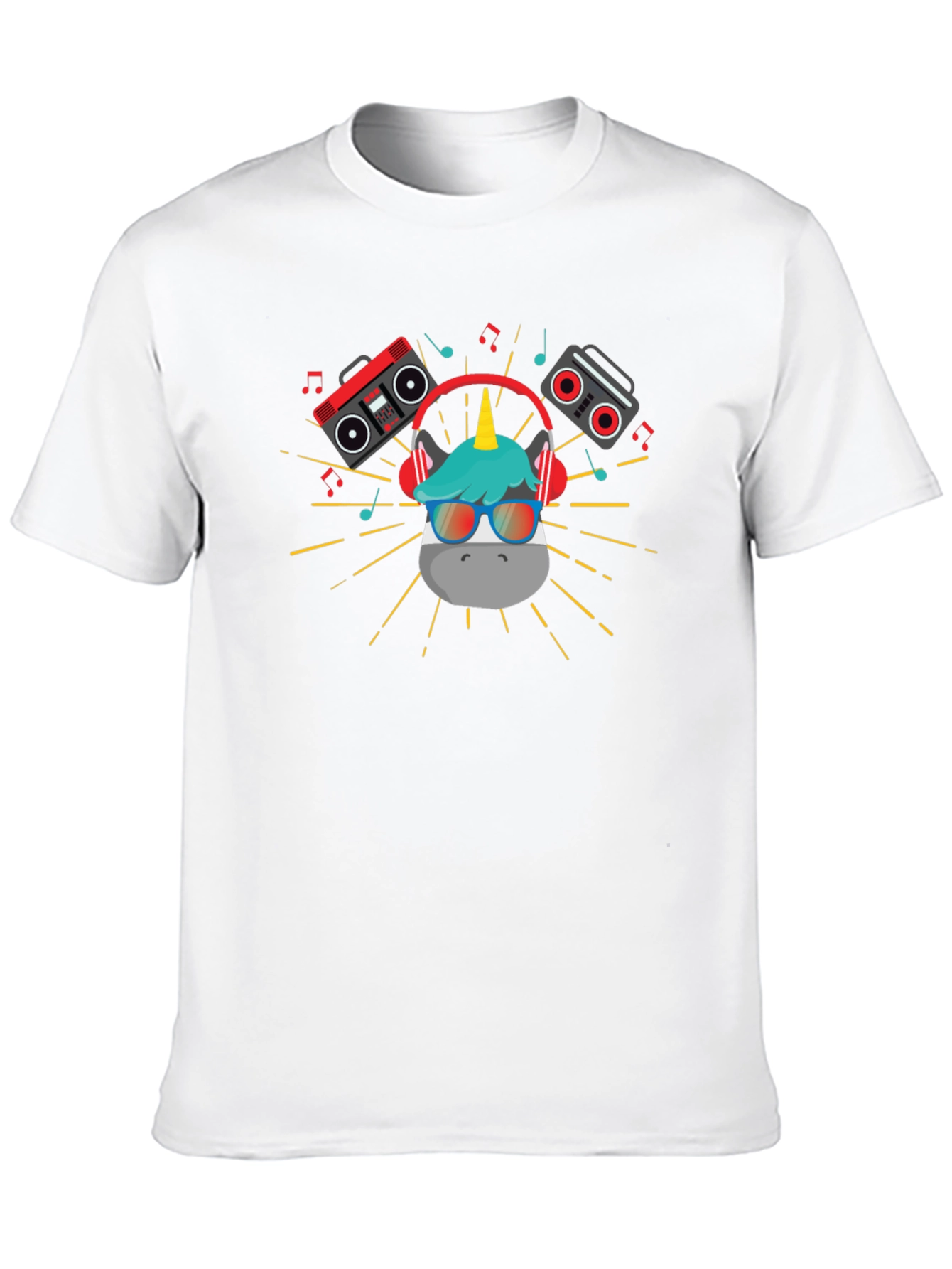 DJ Unicorn Graphic T-Shirt - Black