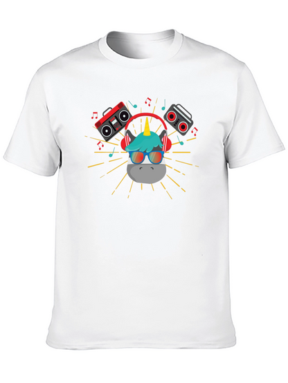 DJ Unicorn Graphic T-Shirt - Black