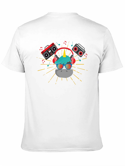 DJ Unicorn Graphic T-Shirt - Black