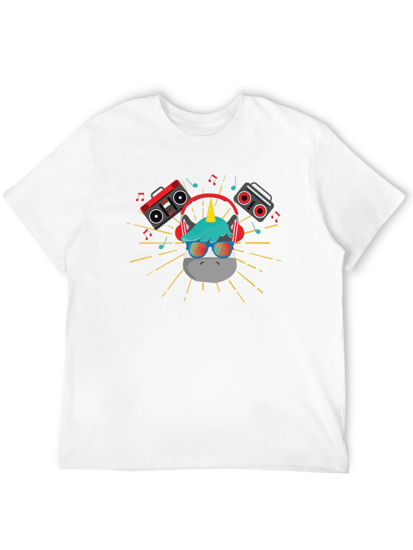 DJ Unicorn Graphic T-Shirt - Black