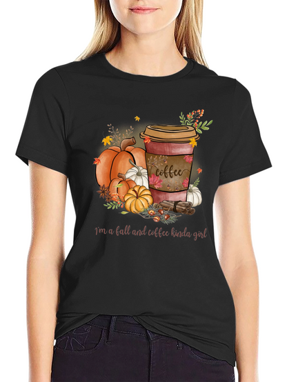 Fall & Coffee Kinda Girl Graphic Tee