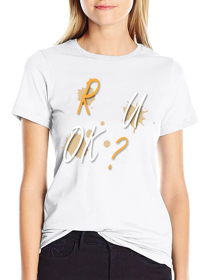 R U OK? Graphic Black T-Shirt