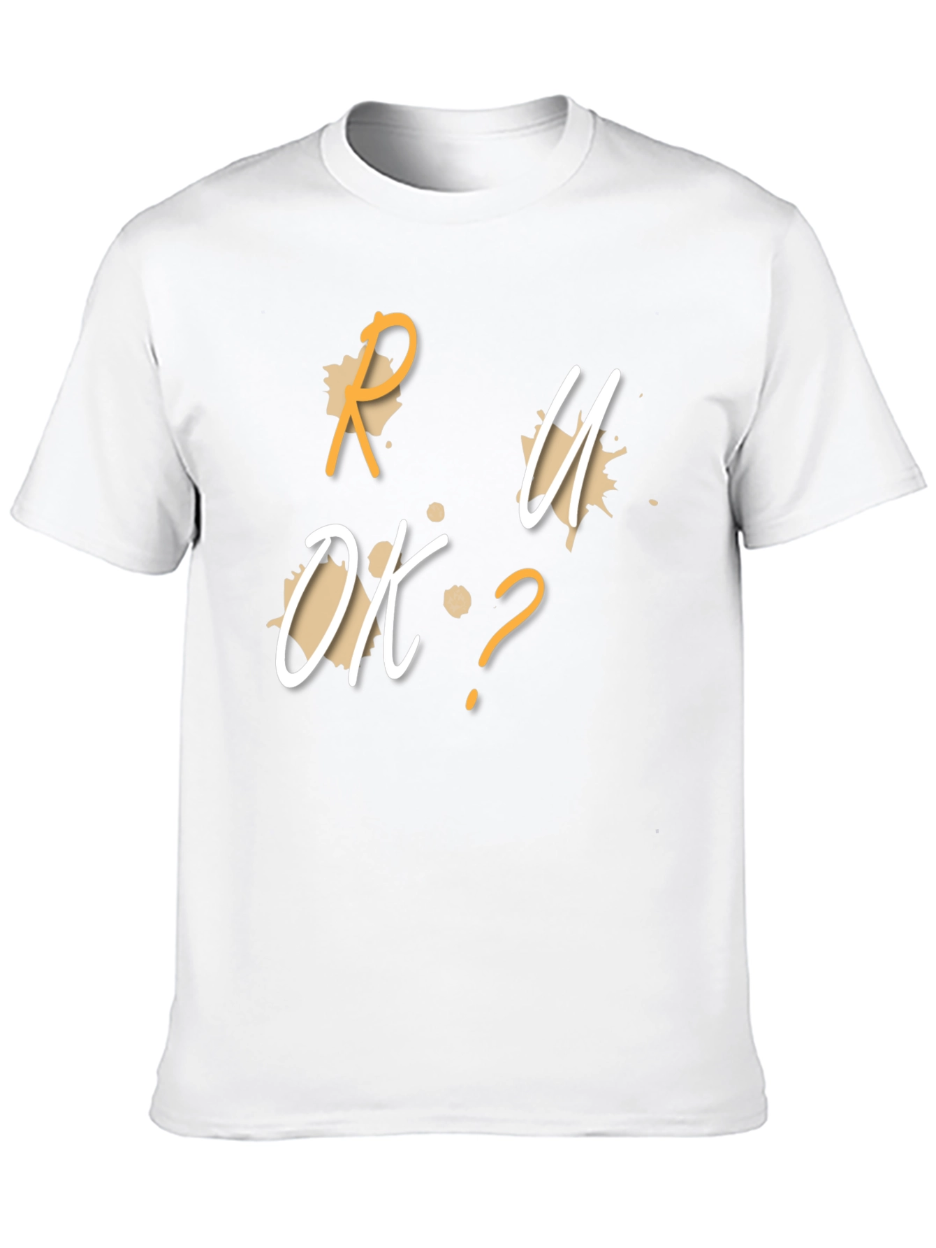 R U OK? Graphic Black T-Shirt