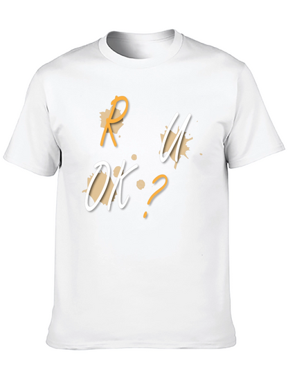 R U OK? Graphic Black T-Shirt