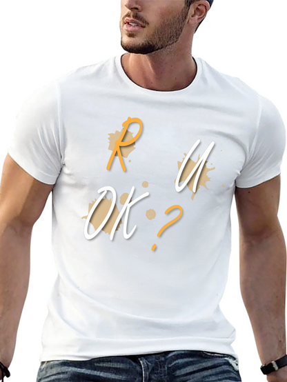 R U OK? Graphic Black T-Shirt