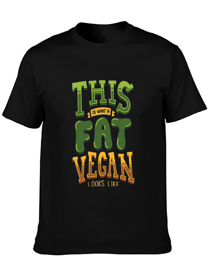 Fat Vegan T-Shirt - Funny Vegetarian Tee