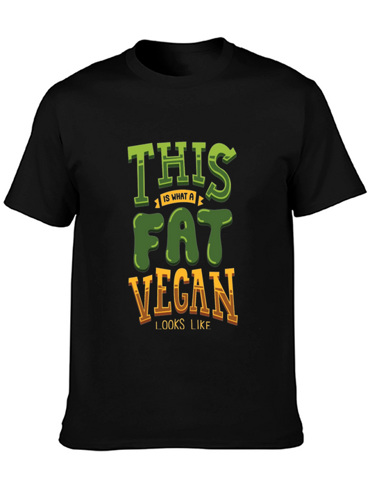 Fat Vegan T-Shirt - Funny Vegetarian Tee