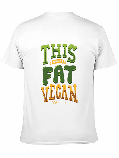 Fat Vegan T-Shirt - Funny Vegetarian Tee
