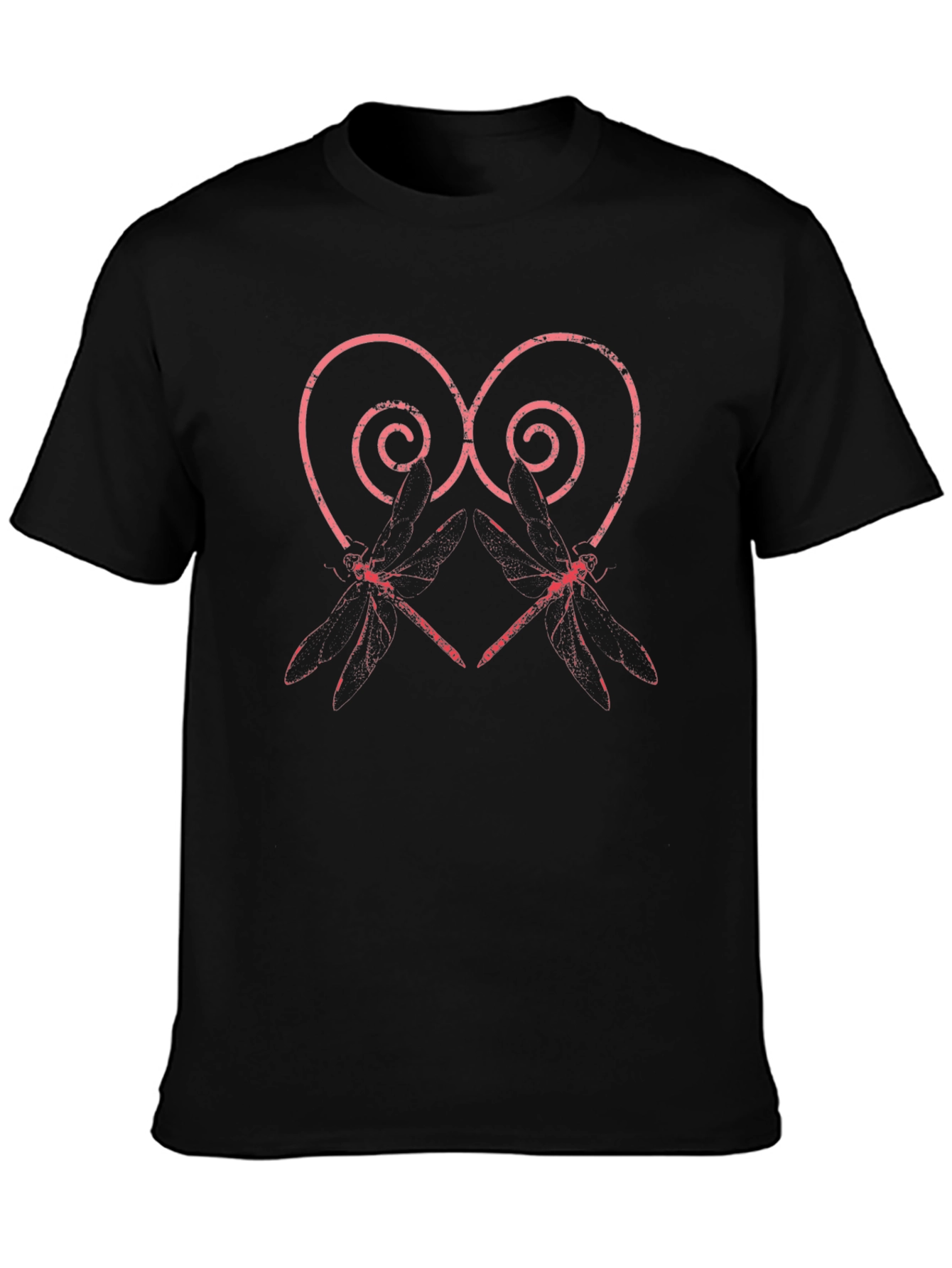 Dragonfly Heart Graphic Tee - Unique Print T-Shirt