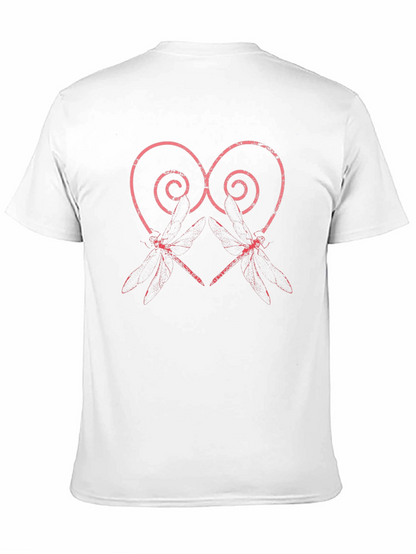 Dragonfly Heart Graphic Tee - Unique Print T-Shirt