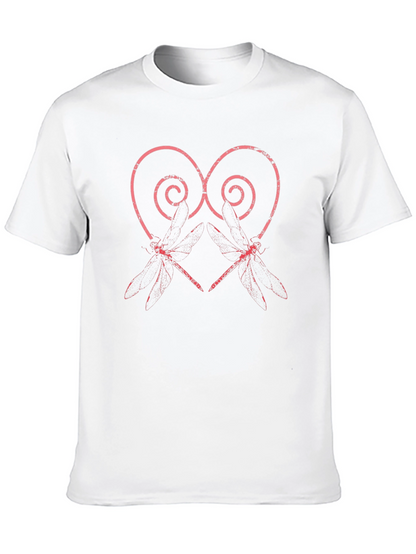 Dragonfly Heart Graphic Tee - Unique Print T-Shirt
