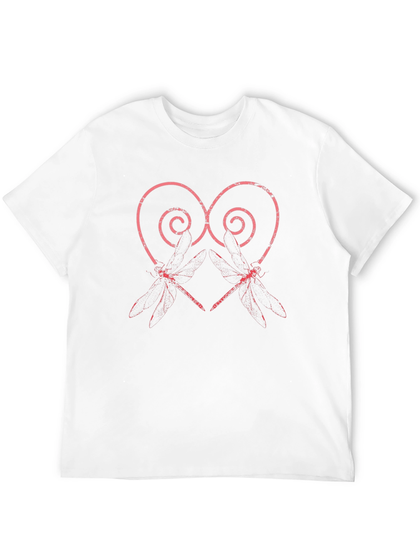 Dragonfly Heart Graphic Tee - Unique Print T-Shirt