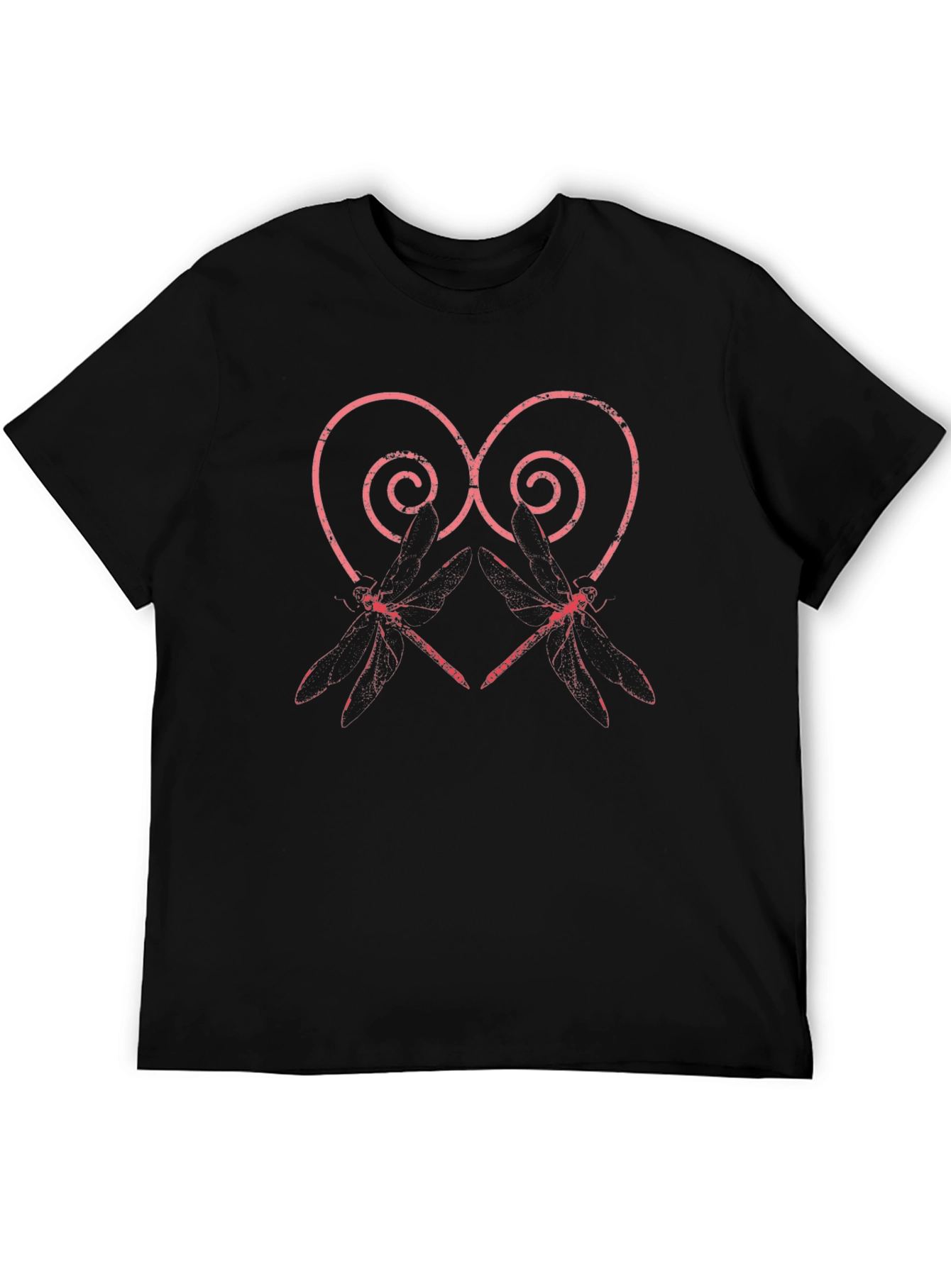 Dragonfly Heart Graphic Tee - Unique Print T-Shirt