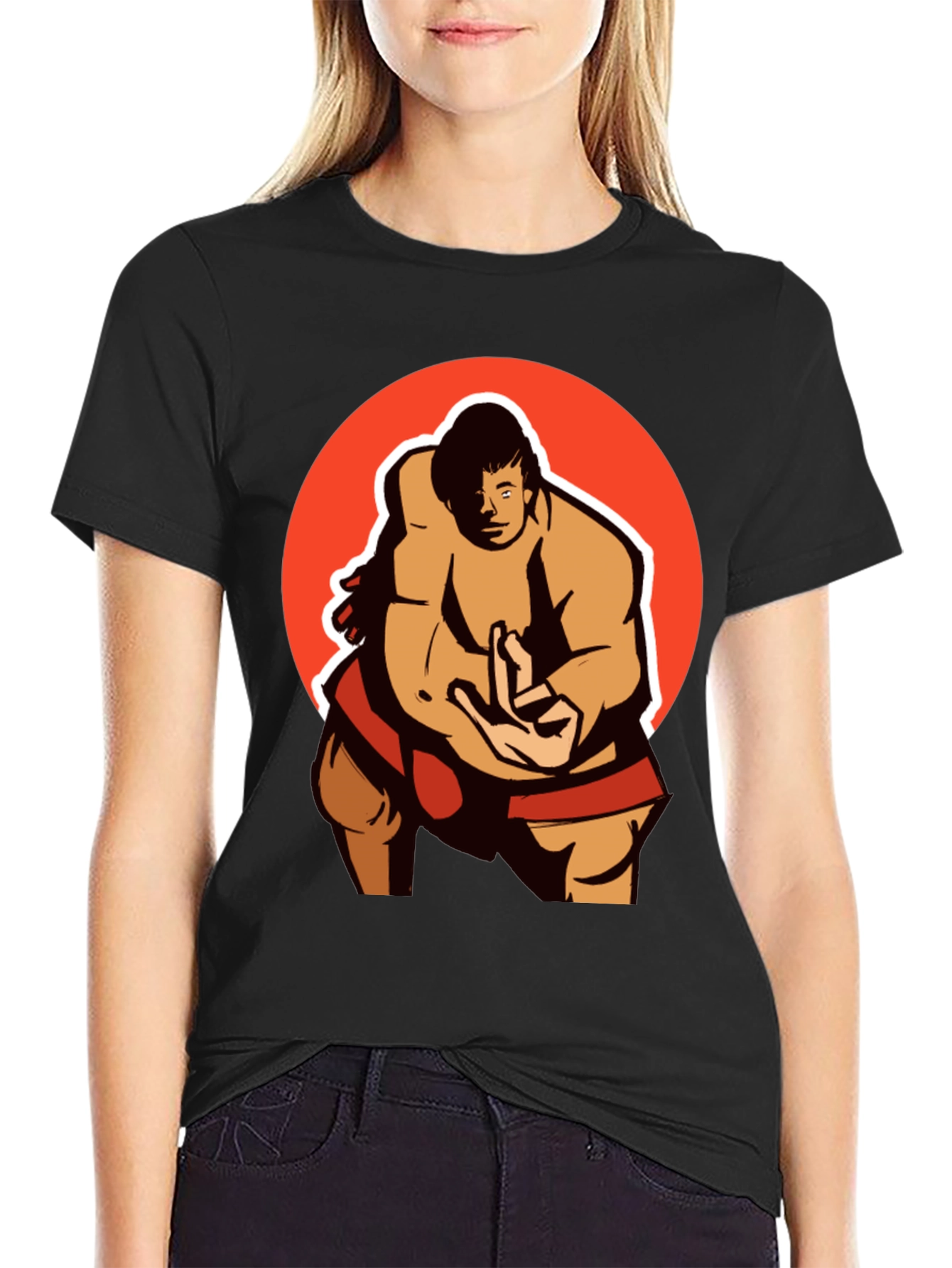 Sumo Wrestler Graphic Tee - Martial Arts Shirt