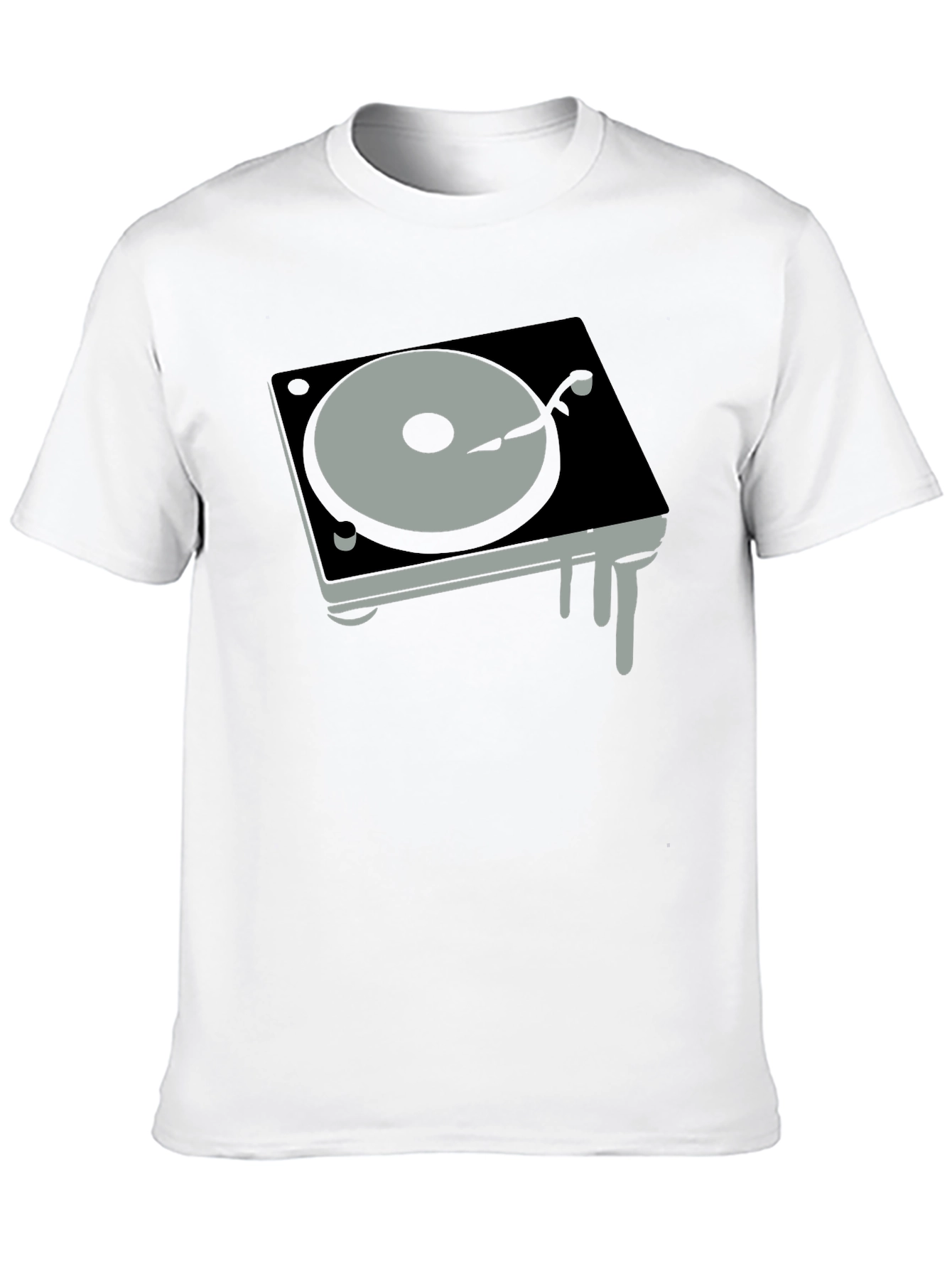 DJ Turntable Graphic Tee - Black