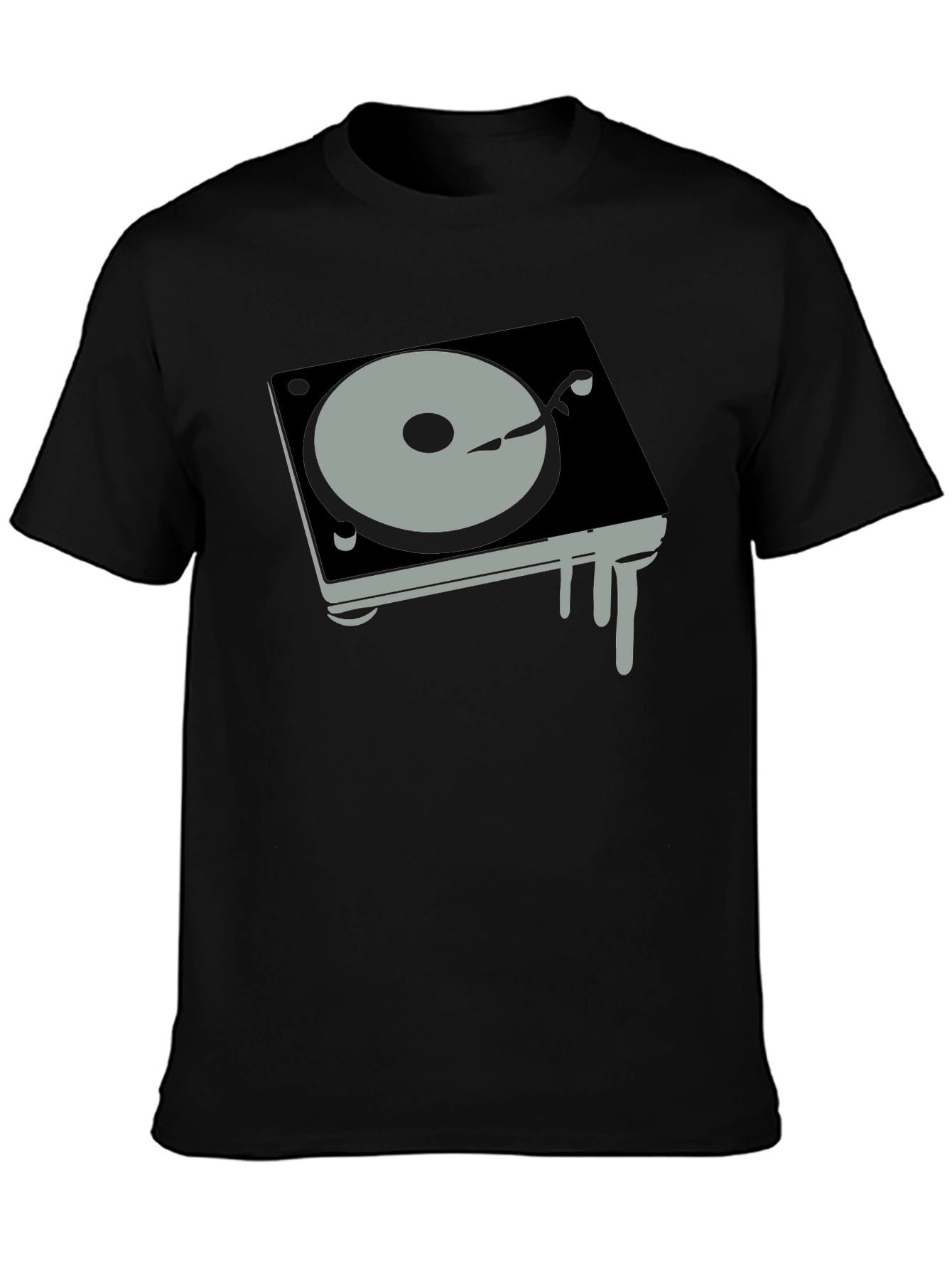 DJ Turntable Graphic Tee - Black