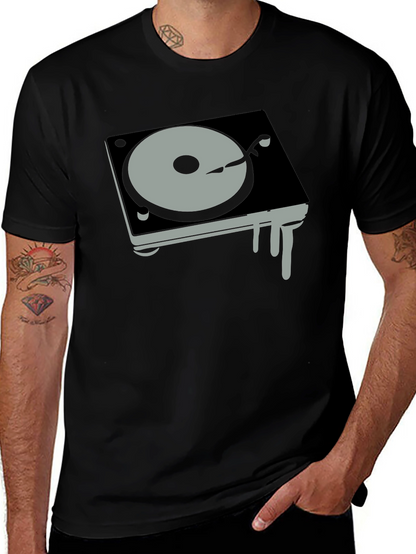DJ Turntable Graphic Tee - Black
