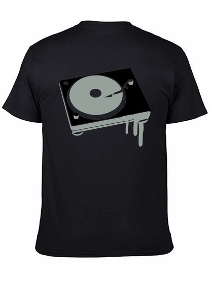 DJ Turntable Graphic Tee - Black