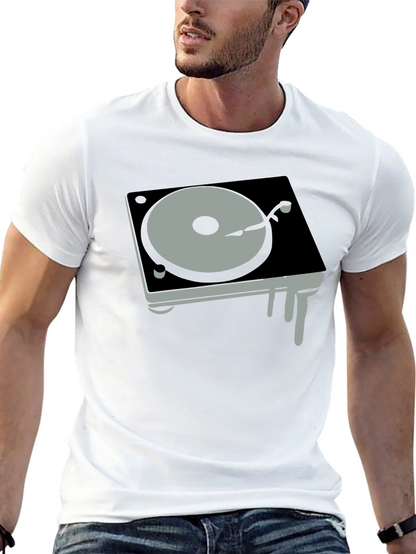 DJ Turntable Graphic Tee - Black
