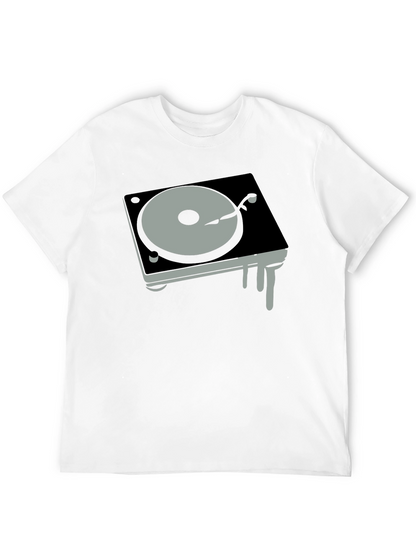 DJ Turntable Graphic Tee - Black