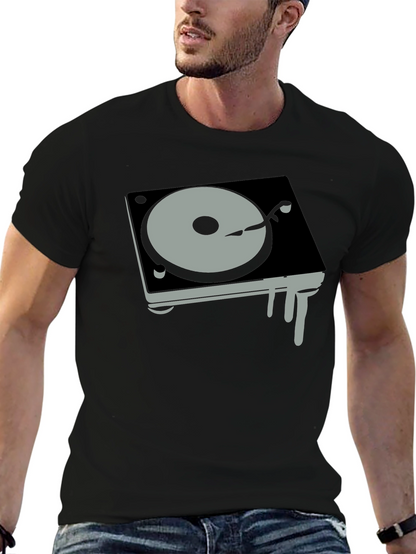 DJ Turntable Graphic Tee - Black